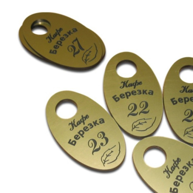 Виготовлення гардеробних номерків Фото